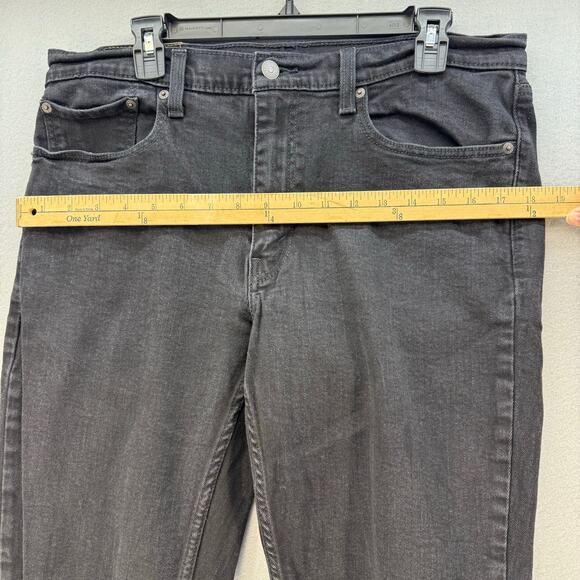 Levi's 511 Men's Jeans 36x32 Black Straight Leg Stretch Preppy Dad Jeans - Picture 10 of 13